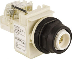 Schneider Electric - 120 V Yellow Lens LED Pilot Light - Round Lens, Screw Clamp Connector, 54mm OAL x 42mm Wide, Vibration Resistant - Exact Tooling