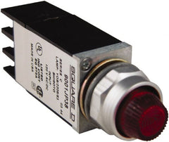 Schneider Electric - 110-120 V at 50/60 Hz Yellow Lens Incandescent Pilot Light - Domed/Round Lens, Screw Connector, 3.37" OAL x 0.84" Wide, Dust-tight, Oiltight, Shock Resistant, Vibration Resistant, Watertight - Exact Tooling