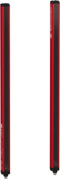 Telemecanique Sensors - 60 Beam, 24.02 Inch Height Protection, 3, 6m Max Sensing, 14 to 131°F, Finger/Hand Protection 4, Safety Light Curtain - 24 VDC, Red, Aluminum - Exact Tooling