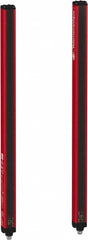 Telemecanique Sensors - 2 Beam, 20.08 Inch Height Protection, 10, 20m Max Sensing, 14 to 131°F, Body Protection 4, Safety Light Curtain - 24 VDC, 19.69 Inch Space Between Beams, Red, Aluminum - Exact Tooling