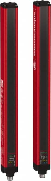 Telemecanique Sensors - 16 Beam, 12.2 Inch Height Protection, 10, 20m Max Sensing, 14 to 131°F, Hand Protection 4, Safety Light Curtain - 24 VDC, Red, Aluminum - Exact Tooling