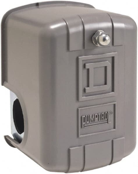 Square D - 1 and 3R NEMA Rated, 20 to 50 psi, Electromechanical Pressure and Level Switch - Adjustable Pressure, 575 VAC, L1-T1, L2-T2 Terminal, For Use with Square D Pumptrol - Exact Tooling