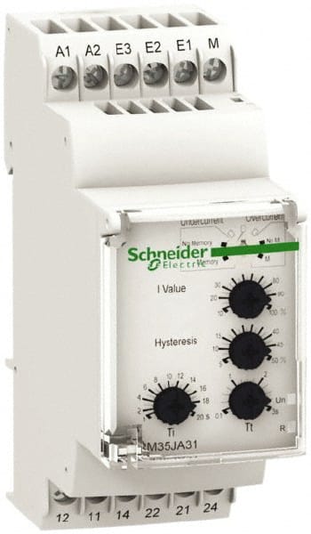 Schneider Electric - 2NO/2NC, 24-240 VAC/DC Control Relay - 2, 10, 50 to 20, 100, 500 Milliamp, DIN Rail Mount - Exact Tooling
