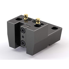 Global CNC Industries - Turret & VDI Tool Holders; Type: Mori OD Turning Block ; Clamping System: 70mm X 62mm ; Tool Axis: OD ; Through Coolant: No ; Outside Diameter (Decimal Inch): 0.7500 ; Additional Information: 4 Mounting Holes - Exact Tooling