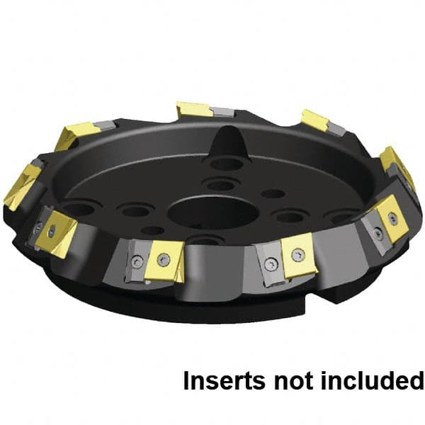 Kennametal - 10 Inserts, 315mm Cut Diam, 60mm Arbor Diam, 21.36mm Max Depth of Cut, Indexable Square-Shoulder Face Mill - 30° Lead Angle, 80mm High, LN_U221012PNSR-__ Insert Compatibility, Series MEGA 60 - Exact Tooling