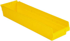 LEWISBins+ - 23-5/8" Deep, Yellow Hopper Shelf Bin - 4" High x 6-5/8" Wide x 23-5/8" Long - Exact Tooling