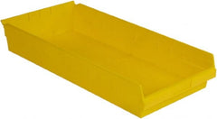 LEWISBins+ - 23-5/8" Deep, Yellow Hopper Shelf Bin - 4" High x 11-1/8" Wide x 23-5/8" Long - Exact Tooling