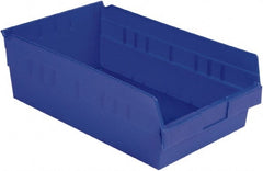 LEWISBins+ - 17-7/8" Deep, Blue Hopper Shelf Bin - 6" High x 11-1/8" Wide x 17-7/8" Long - Exact Tooling