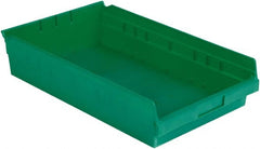 LEWISBins+ - 17-7/8" Deep, Green Hopper Shelf Bin - 4" High x 11-1/8" Wide x 17-7/8" Long - Exact Tooling