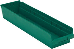 LEWISBins+ - 23-5/8" Deep, Green Hopper Shelf Bin - 4" High x 6-5/8" Wide x 23-5/8" Long - Exact Tooling