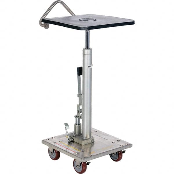 Vestil - 200 Lb Capacity Hydraulic Post Table - 31" to 49" Lift Height, 16" Platform Length x 16" Platform Width - Exact Tooling
