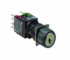 Schneider Electric - 16mm Mount Hole, Key Operated, Selector Switch - Black, Maintained (MA), NO/NC, Vibration Resistant - Exact Tooling