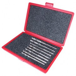 ‎8 Piece HSS Straight Shank 3-Flute Capscrew Counterbore Set- Bright - Includes: 18, 20-60 Degree 21-60 Degree 22-60 Degree 22, 26, 30, 34mm - Exact Tooling