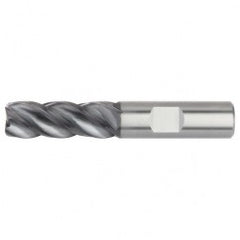 1/2x1/2x1-1/4x3 .020 Chamfer 4FL Carbide End Mill-Weldon Shank-AlTiN - Exact Tooling