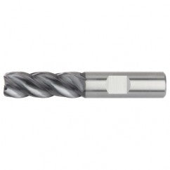 1/8x1/8x1/2x2 4FL Square Carbide End Mill-Round Shank-AlTiN - Exact Tooling
