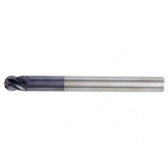 1/2x1/2x5/8x5 Ball Nose 4FL Carbide End Mill-Round Shank-TiAlN - Exact Tooling