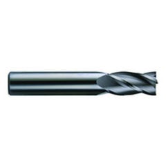 1/2 Dia. x 3 Overall Length 4-Flute Square End Solid Carbide SE End Mill-Round Shank-Center Cut-AlTiN - Exact Tooling