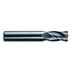 1 Dia. x 4 Overall Length 4-Flute Square End Solid Carbide SE End Mill-Round Shank-Center Cut-Uncoated - Exact Tooling