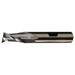 ‎27/64″ × 3/8″ × 13/16″ × 2-11/16″ RHS / RHC HSS-CO 8% (M42) Cobalt Single-End 2-Flute Center Cutting Finishing End Mill - TiCN - Exact Tooling