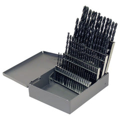 #1-#60 RHS / RHC HSS 135 Degree Split Point Heavy Duty Jobber Length Drill Set - Steam Oxide - Exact Tooling