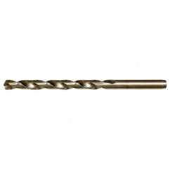 #18 RHS / RHC HSS-CO 8% (M42) 135 Degree Split Point Cobalt Heavy Duty Jobber Length Drill - Straw / Gold Oxide - Exact Tooling