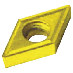 DCMT 21.51 Single-sided|T Micro Grain, 1/64″ Corner Radius, 0.094″ Thick, 1/4″ Inscribed Circle, 55° Diamond, Turning Indexable Insert - Exact Tooling