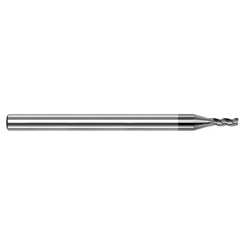 Variable Helix End Mills for Aluminum Alloys - 0.1875″ (3/16″) Cutter Diameter × 0.0050″ Radius × 0.5620″ (9/16″) Length of Cut Carbide Corner Radius End Mill for Aluminum Alloys, 3 Flutes, Amorphous Diamond Coated - Exact Tooling