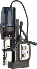 Cleveland Steel Tool - 1/2" Chuck, 2" Travel, Portable Magnetic Drill Press - 570 RPM, 10 Amps, 1.5 hp, 1200 Watts - Exact Tooling