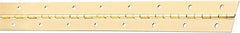 National Mfg. - 48" Long x 1-1/2" Wide, Steel Brass Finish Continuous Hinge - 0.042" Thick with Holes - Exact Tooling