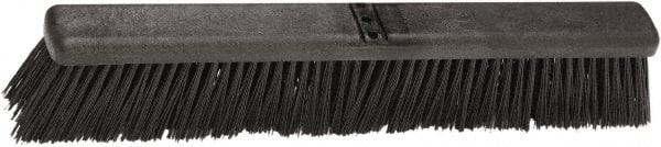 Harper Brush - 24" Heavy Duty Polypropylene Push Broom - 2-7/8" Bristle Length, Plastic Block, Bolt-On Handle Connection, Handle Sold Separately - Exact Tooling