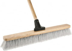 Harper Brush - 24" Fine Particle Synthetic Push Broom - 2-7/8" Bristle Length, Wood Block, Bolt-On Handle Connection, Handle Included - Exact Tooling