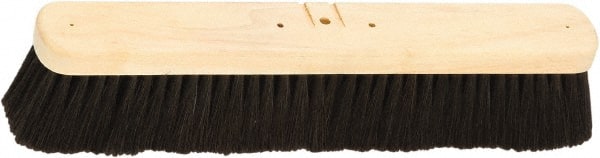 Harper Brush - 18" Medium Duty Tampico Push Broom - 2-7/8" Bristle Length, Wood Block, Bolt-On Handle Connection, Handle Sold Separately - Exact Tooling