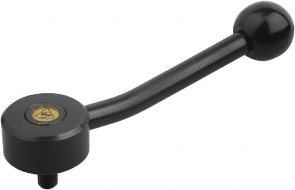 KIPP - 5/8-11, Steel Threaded Stud Adjustable Clamping Handle - 167.5mm OAL, 48mm High - Exact Tooling