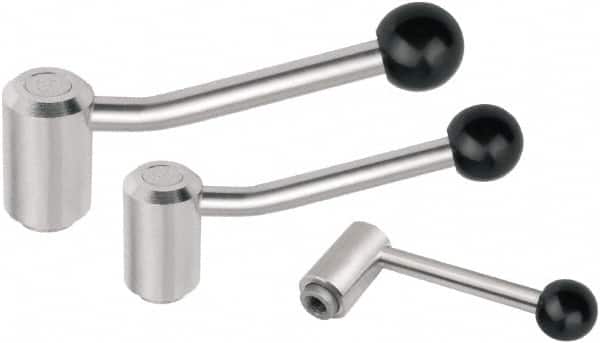 KIPP - 5/16-18, Stainless Steel Threaded Hole Adjustable Clamping Handle - 104mm OAL, 49.5mm High - Exact Tooling