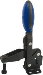 KIPP - Vertical Handle, Manual Hold Down Toggle Clamp - U-Bar, Flanged Base, Nitride/Oxide Finish, Steel - Exact Tooling