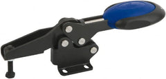 KIPP - Horizontal Handle, Manual Hold Down Toggle Clamp - U-Bar, Flanged Base, Nitride/Oxide Finish, Steel - Exact Tooling