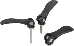 KIPP - M8, Fiberglass Reinforced Plastic Threaded Stud Adjustable Clamping Handle - 110mm OAL, 27.7mm High - Exact Tooling
