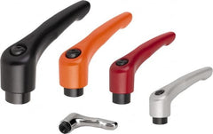 KIPP - 5/8-11, Zinc Threaded Hole Adjustable Clamping Handle - 126mm OAL, 77.5mm High - Exact Tooling