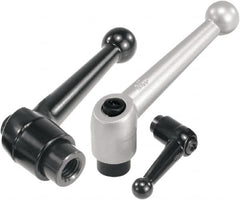 KIPP - 5/8-11, Zinc Threaded Hole Adjustable Clamping Handle - 126mm OAL, 84mm High - Exact Tooling