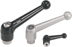 KIPP - 5/16-18, Zinc Threaded Hole Adjustable Clamping Handle - 90mm OAL, 61.5mm High - Exact Tooling