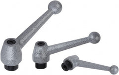 KIPP - 5/16-18, Stainless Steel Threaded Hole Adjustable Clamping Handle - 97mm OAL, 54mm High - Exact Tooling