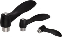 KIPP - 1/4-20, Fiberglass Reinforced Plastic & Thermoplastic SEBS Threaded Hole Adjustable Clamping Handle - 74.4mm OAL, 45.2mm High - Exact Tooling