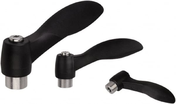 KIPP - 5/16-18, Fiberglass Reinforced Plastic & Thermoplastic SEBS Threaded Hole Adjustable Clamping Handle - 91.2mm OAL, 56.1mm High - Exact Tooling