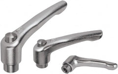 KIPP - 5/16-18, Stainless Steel Threaded Hole Adjustable Clamping Handle - 91mm OAL, 58.5mm High - Exact Tooling