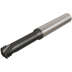 Iscar - 1/2, 0.3622" Cutting Diam, 3 Flute, Solid Carbide Helical Flute Thread Mill - Internal Thread, 73mm OAL, 10mm Shank Diam - Exact Tooling