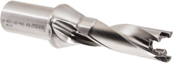 Iscar - 1.024 to 1.059" Diam, 3xD, 3.07" Max Drill Depth, 7.04" OAL, Replaceable Tip Drill - 7.04" OAL, 3xD Drill Depth by Diam Ratio - Exact Tooling