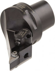 Iscar - Right Hand Cut, Size C5, Various Insert Compatiblity, External Modular Turning & Profiling Cutting Unit Head - 35mm Ctr to Cutting Edge, 60mm Head Length, Through Coolant, Series CAMFIX, Isoturn, JetHPLine - Exact Tooling