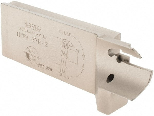 Iscar - 2mm Groove Width, 14mm Max Depth of Cut, Right Hand Cut, HFFA Indexable Grooving Blade - HFPN Insert Style, Series Heliface - Exact Tooling