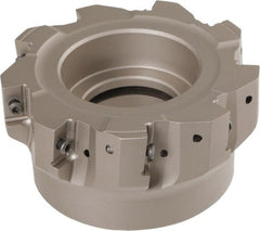 Iscar - 9 Inserts, 4" Cut Diam, 1-1/2" Arbor Diam, 0.708" Max Depth of Cut, Indexable Square-Shoulder Face Mill - 1-3/4" High, P290 AC.T 1806.. Insert Compatibility, Through Coolant, Series MillShred - Exact Tooling