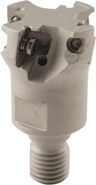 Iscar - 40mm Cut Diam, 13mm Max Depth of Cut, 68mm OAL, Indexable Square Shoulder Helical End Mill - Multiple Insert Styles, M16 Modular Connection, 90° Lead Angle, Through Coolant - Exact Tooling